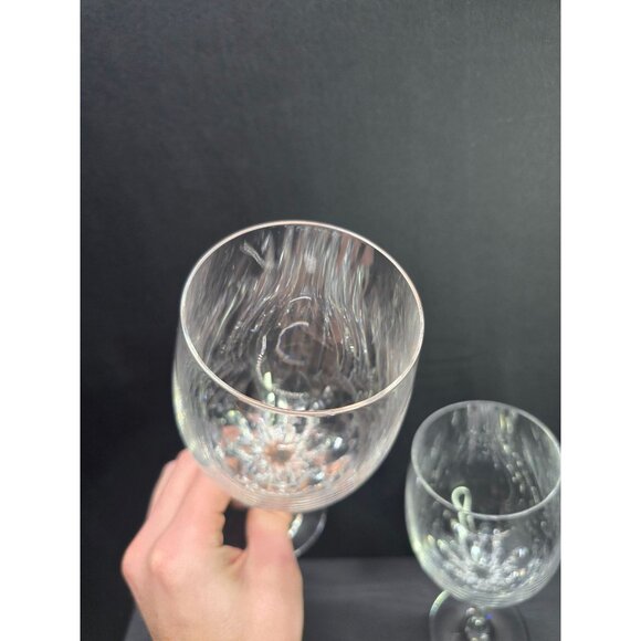 Vtg Gorham Crystal Clear Cut Iced Tea Wine Glasses Drinkware 8.5" Tall Set of 2 - Picture 4 of 11
